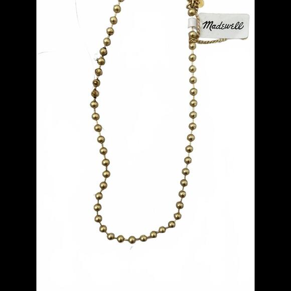 NWT Madewell Gold Beaded Necklace - Picture 2 of 3